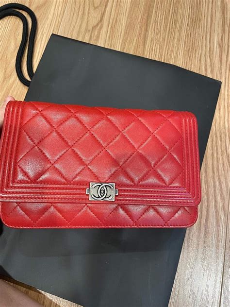 fake chanel red|authentic chanel wallet.